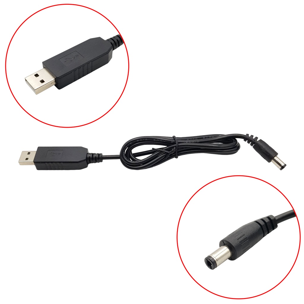 USB tăng áp 9V / 12V sạc máy hút bụi, nguồn dự phòng WiFi