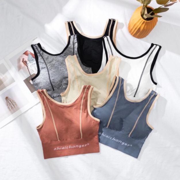 Áo bra tập gym yoga thể thao crotop sẵn đệm ngực hàng đẹp giá rẻ 0383