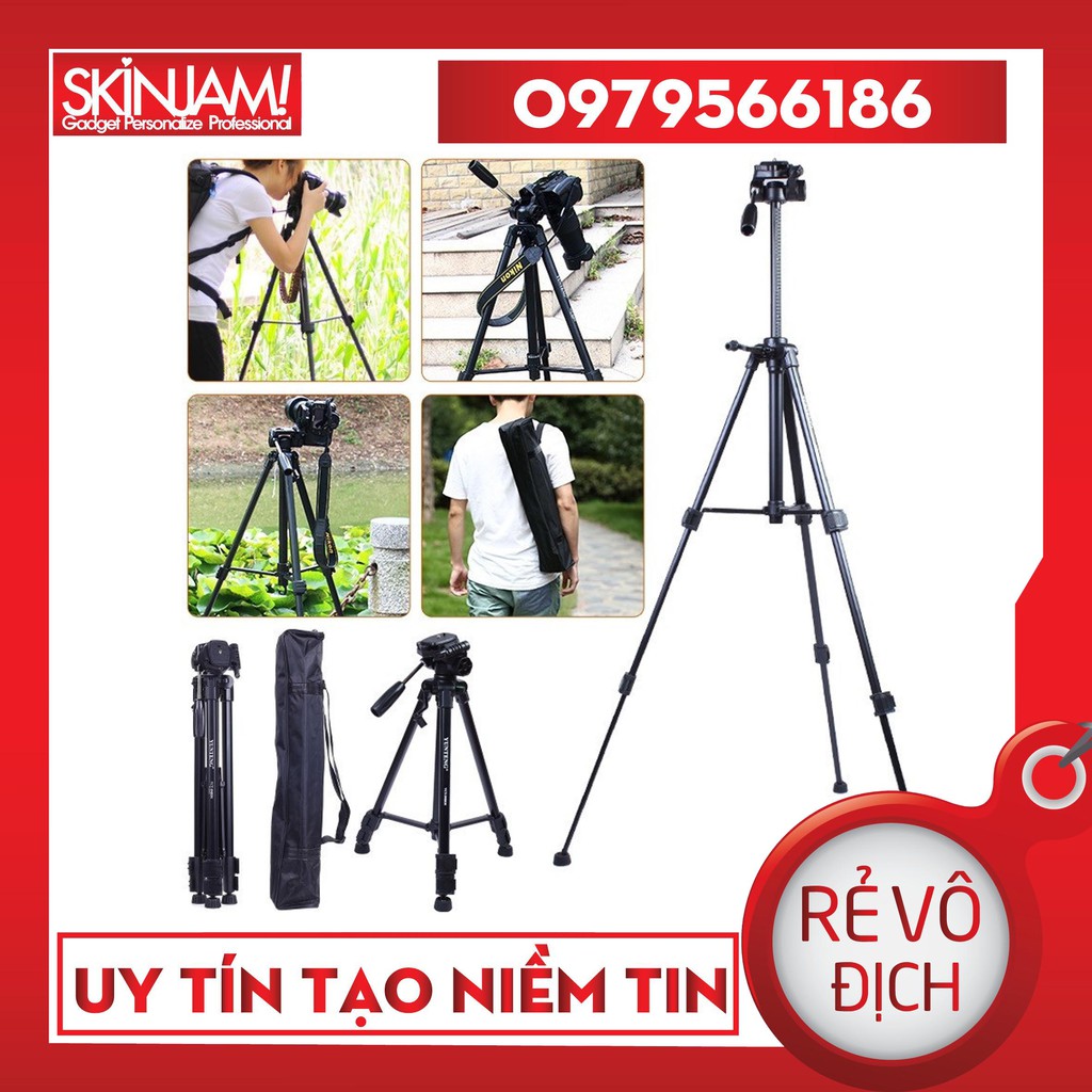 Chân Giá Đỡ Cao Cấp Tripod 3388 Dùng Cho Máy ảnh/ Điện thoại / Camera Có bluetooth Remote