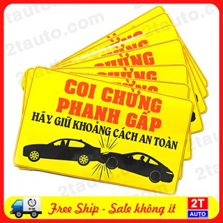 LOGO TEM XE STICKER COI CHỪNG PHANH GẤP, COI CHỪNG THẮNG GẤP