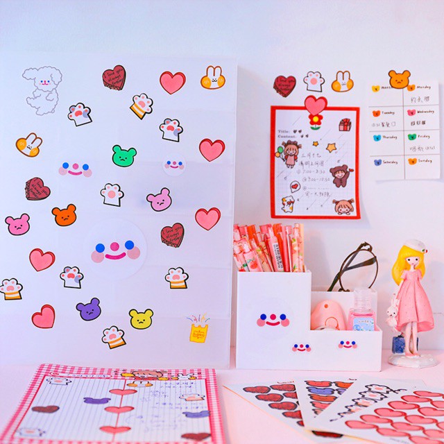 Zanmoo Hà Nội - Sticker DIY 43 hình kute Zanmoo, Sticker trang trí tập,vở, đồ dùng học tập, Vali , bàn học