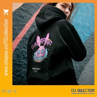 Áo khoác nỉ bông hoodie nữ có mũ BAD RABBITS cute giá rẻ F12 Collection HD004