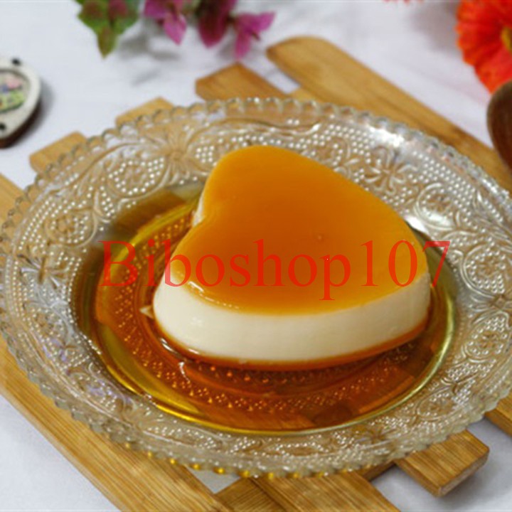 Bộ 50 cốc làm bánh flan, caramen, sữa chua hình tim (kèm nắp)