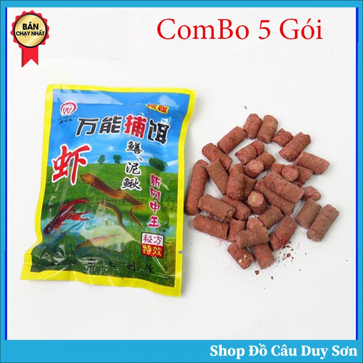 Mồi Bẫy Tôm Combo 5 Gói Mồi Bẫy Tôm, Lươn, Cá, Mồi Lồng Bát Quái 8 Cửa 12 Cửa Ngục, Siêu Nhậy Chất Lượng Đảm Bảo