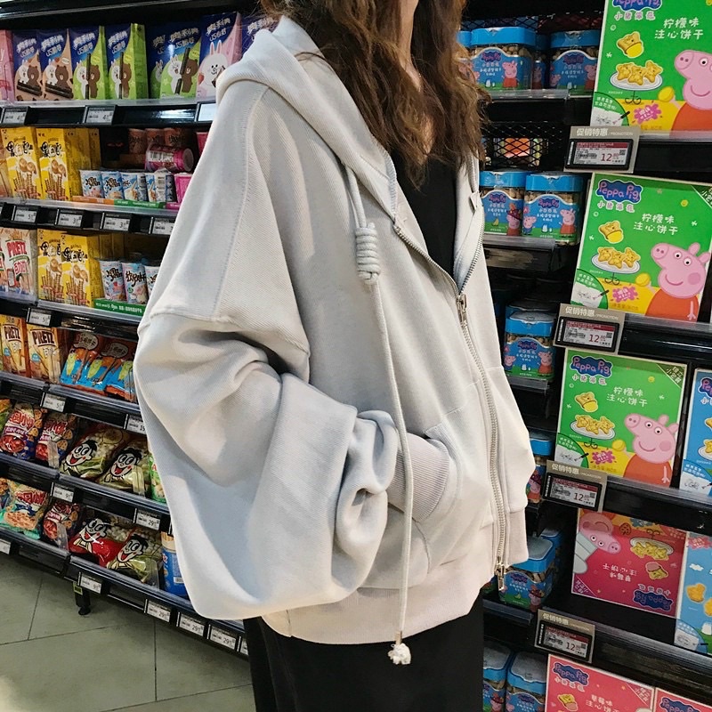 [CÓ ẢNH THẬT] Áo khoác nỉ hoodie trơn Unisex - Thun tay dài form rộng có mũ dáng suông basic ulzzang nam nữ