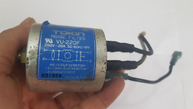 Lọc nguồn âm thanh Tokin 250V 20A,hàng tháo máy Nhật.