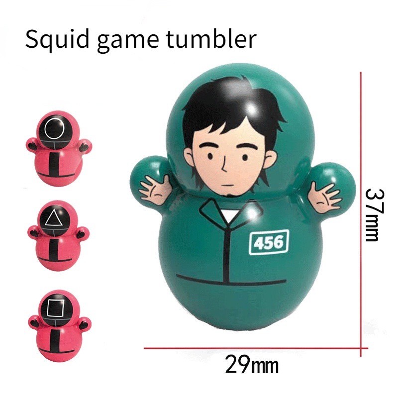 Lật đật squid game mini,  trò chơi con mực hot 2021 cho bé cute dễ thương giá rẻ an toàn đảm bảo [Ảnh thật cuối]
