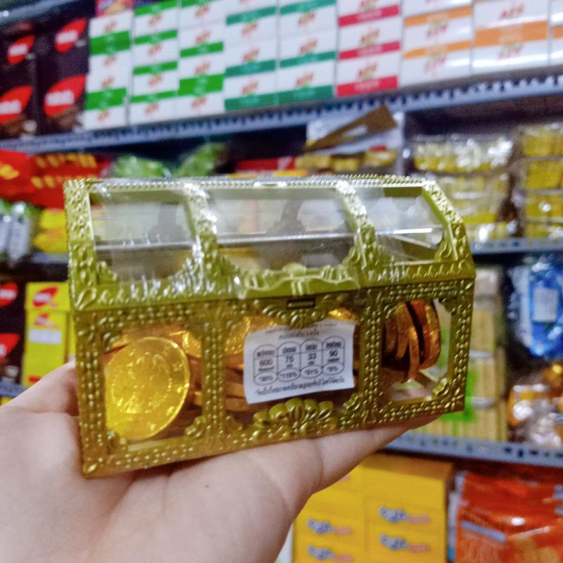 Rương Kẹo Socola Đồng Xiền Mini Hàng Thái Lan 112g