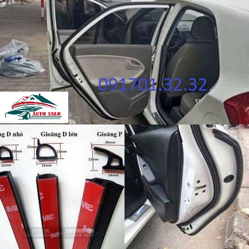 Roan cao su cách âm chống ồn ô tô  roan chữ D, Chữ P