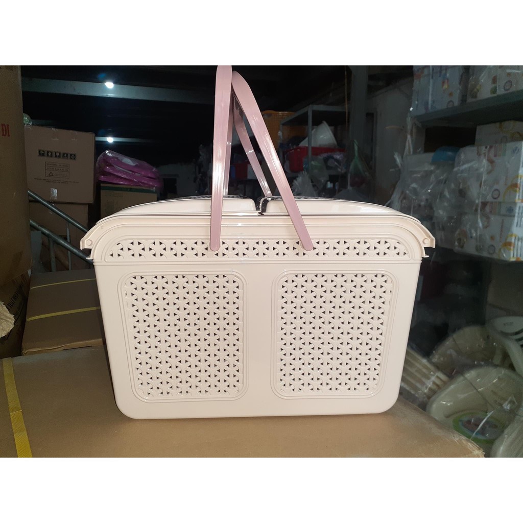 ( HÀNG HOT) Làn Nắp Đựng Đồ Sơ Sinh Cho Mẹ Và Bé Yêu - Giỏ Nắp Đựng Đồ Sơ Sinh Mẫu Mới Nhất Nhựa Việt Nhật ( RẺ VÔ ĐỊCH)