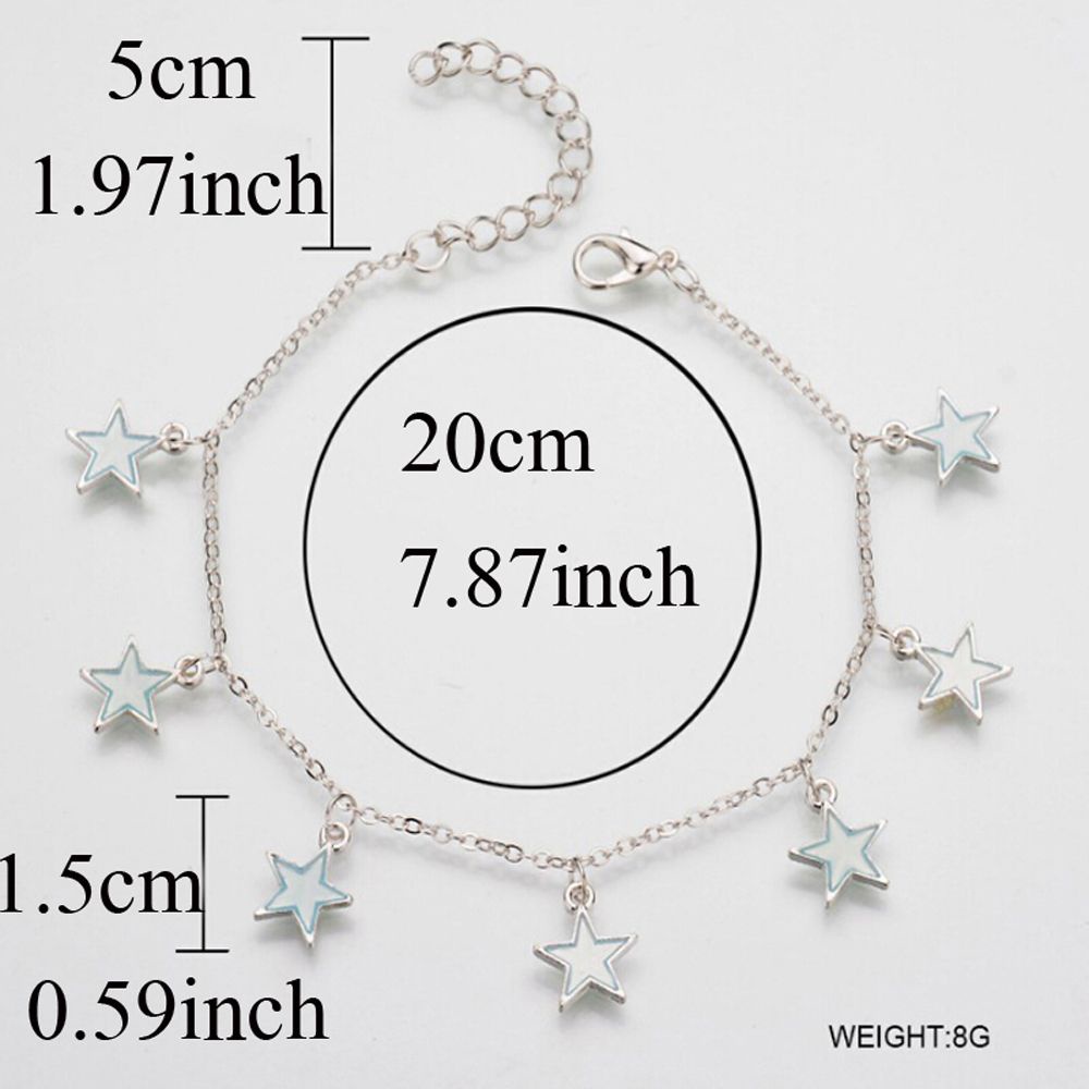 Vòng tây dây xích mặt trái tim phát sáng độc đáo cho nữ