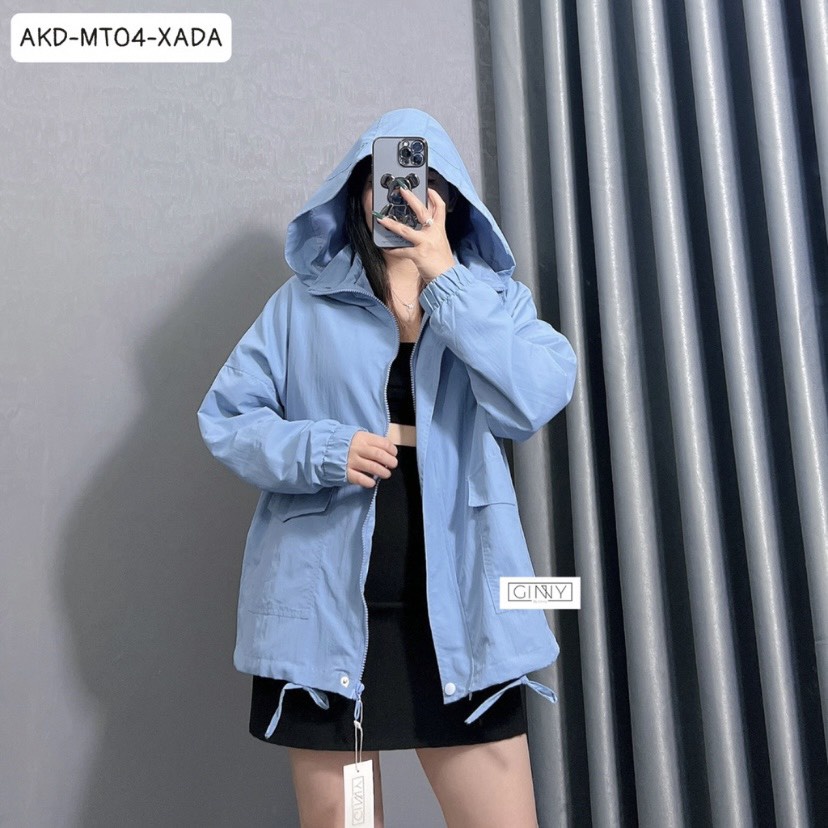 Áo khoác dù xuất Sarah MT-04, áo khoác 2 lớp chống nắng trượt nước, áo khoác nón to rộng, vải mỏng nhẹ thoáng mát |MIUCO