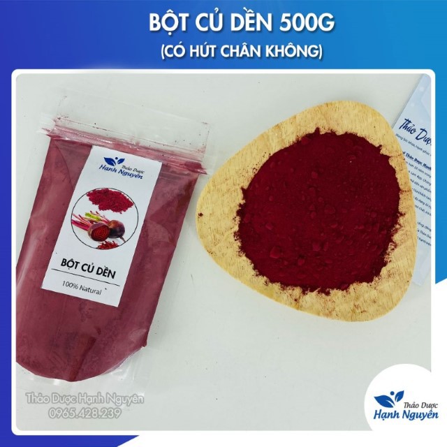 Bột Củ Dền Nguyên Chất 500g - Có hút chân không (Bột Củ Rền Tạo Màu Đỏ)