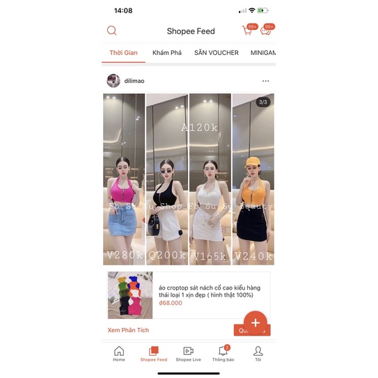 Áo croptop 2 lớp dây bảng to hàng thái loại 1 xịn đẹp