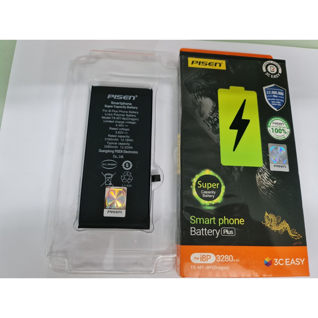 Pin sạc pisen TS-MT - 8Plus  - Dragon - Hàng Chính Hãng