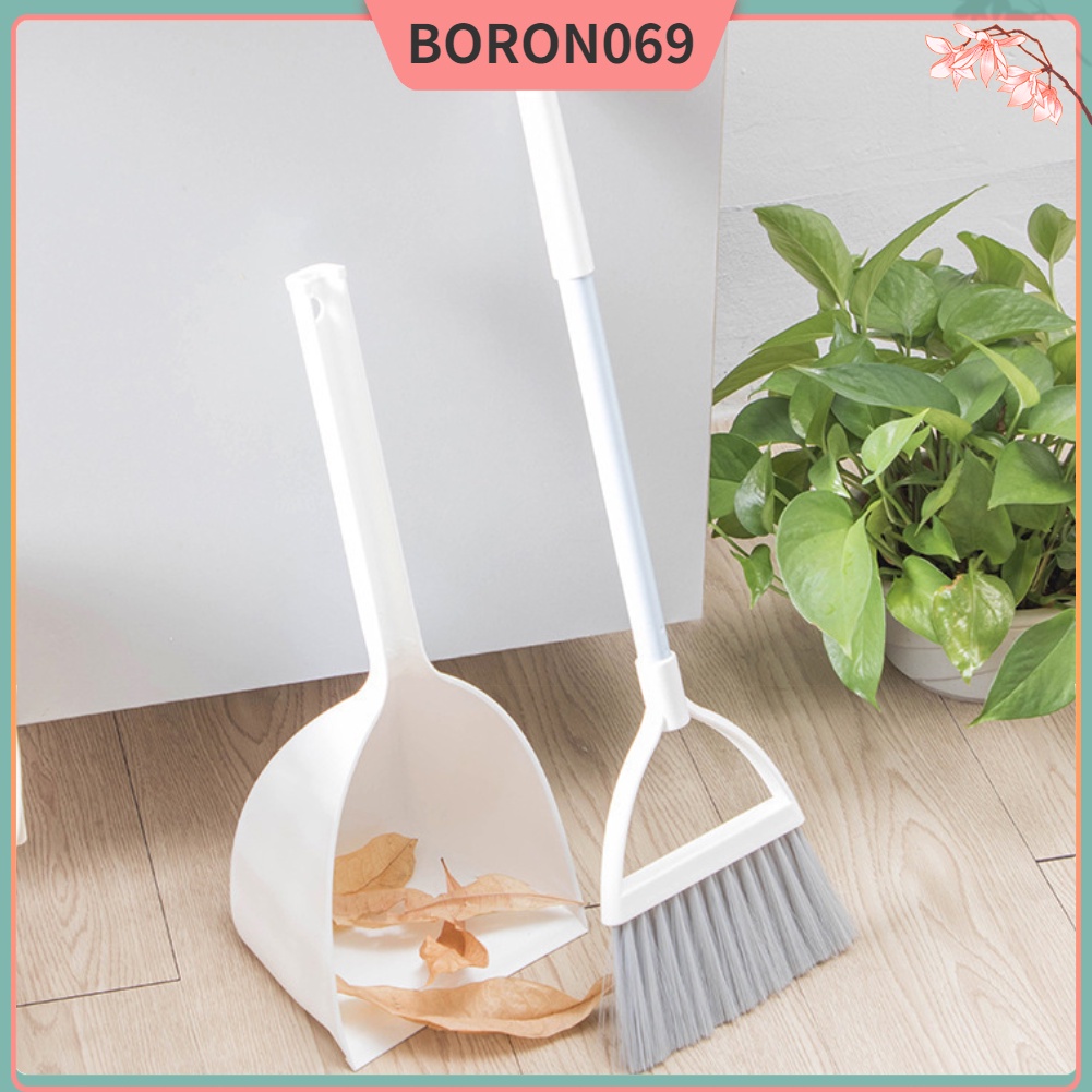 Bộ chổi quét nhà dành cho trẻ em lông mềm bằng nhựa nhỏ Chổi bụi Đồ chơi mẫu giáo Boron069