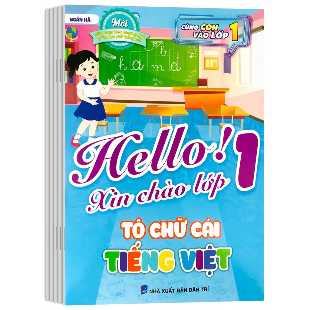 Sách - Hello! Xin Chào Lớp 1 - Cùng Con Vào Lớp 1 Dành Cho Bé 3-6 Tuồi - Lẻ tùy chọn