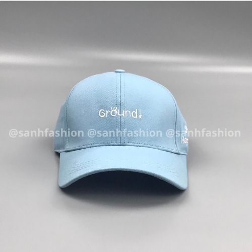 Mũ lưỡi trai thêu chữ Ground Nón kết chất kaki cao cấp thời trang form unisex nam nữ K24