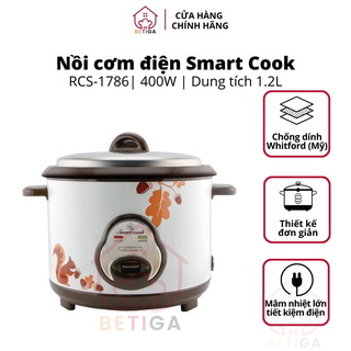 Nồi cơm điện Smartcook, nồi cơm điện nắp rời dung tích 1.2L công suất 400W