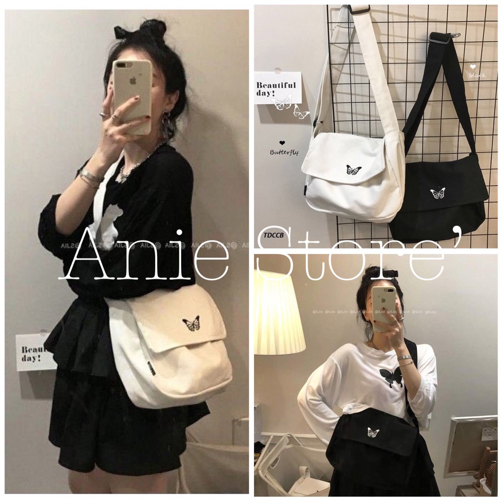 [Mã FAMAYWA2 giảm 10K đơn 50K] Túi Tote ButterFly 🦋 Túi Vải Họa Tiết Bướm Unisex 2 Màu 🦋 | BigBuy360 - bigbuy360.vn