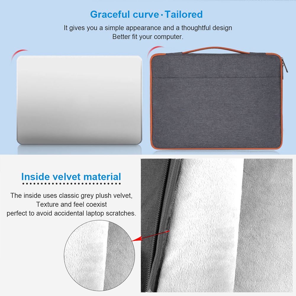 Túi đựng laptop hai đầu dây khóa kéo chống nước nhiều màu tùy chọn sức chứa lớn kích thước 11 13 14 15.4 15.6 inch