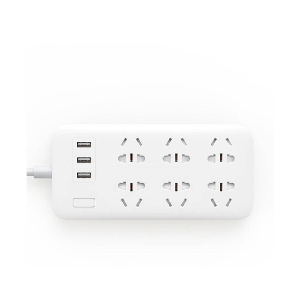 Ổ cắm Xiaomi Mi Power Strip 6 cổng 3 USB | BH 3 tháng