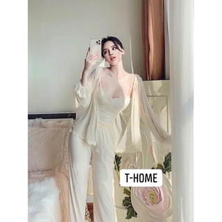SET NGỦ LỤA 3 MÓN ÁO CHOÀNG CAO CẤP