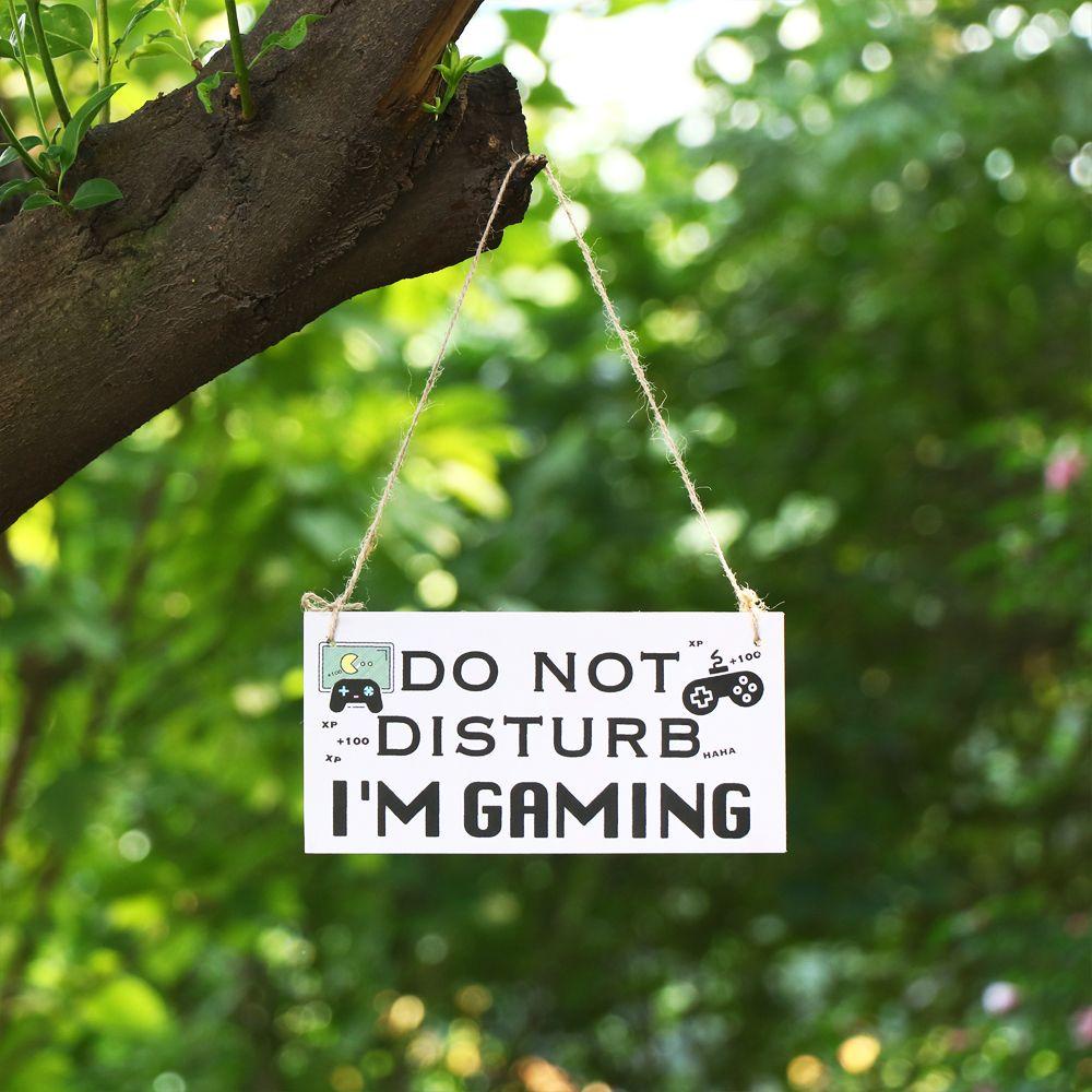 CONOPERY Biển Hiệu Trang Trí Cửa Phòng Ngủ In Chữ Do Not Disturb I 'M Gaming Farmhouse