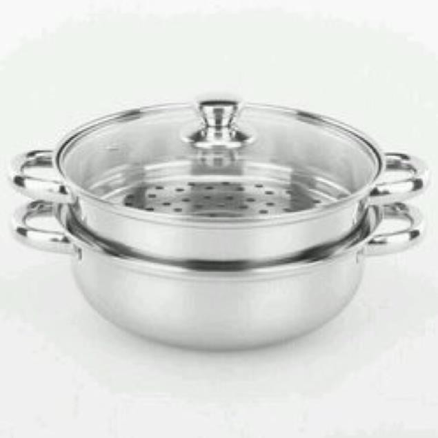 Bộ Nồi Hấp 2 Tầng phi 28cm vung kính