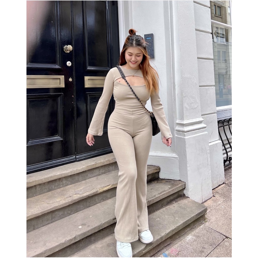/NOTE.BIGSIZE/ Set kiểu bigsize nữ áo croptop hở ngực quần ống loe tôn dáng form to shop bigsize (Đủ size to 55-85kg)