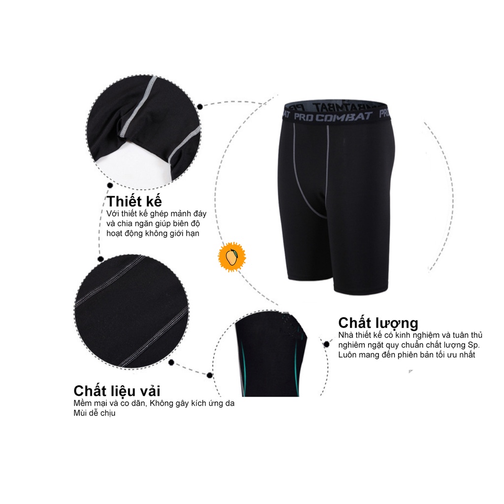 Ver 2 - Quần combat PRO ĐÙI nam nữ ôm cơ giữ nhiệt thể thao