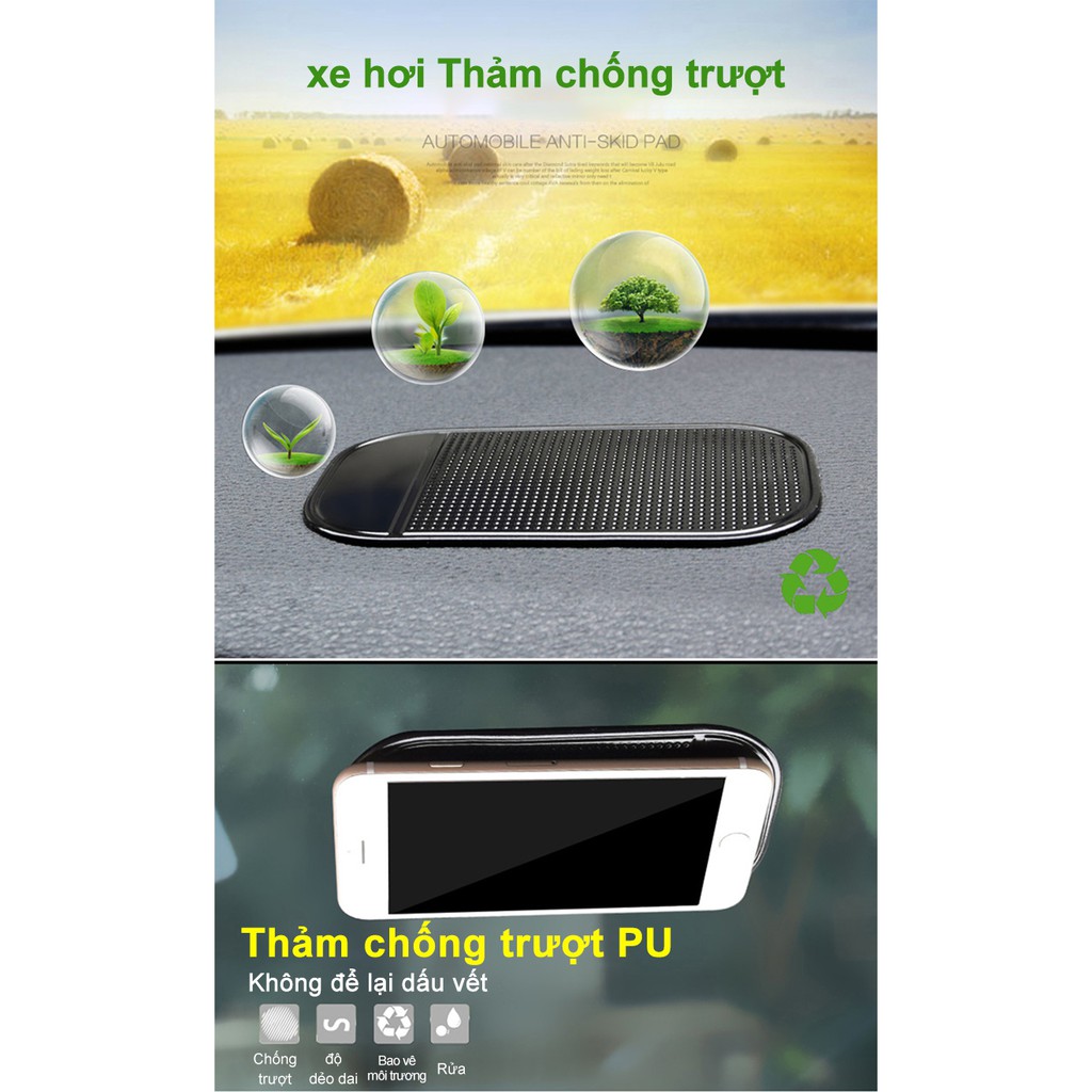 Tấm lót silicon cho điện thoại di động, ổn định trong xe hơi, điện thoại di động pad chống trượt (1pc)