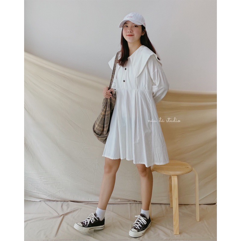 ĐẦM BABYDOLL  - NÂU ĐÁ STUDIO.