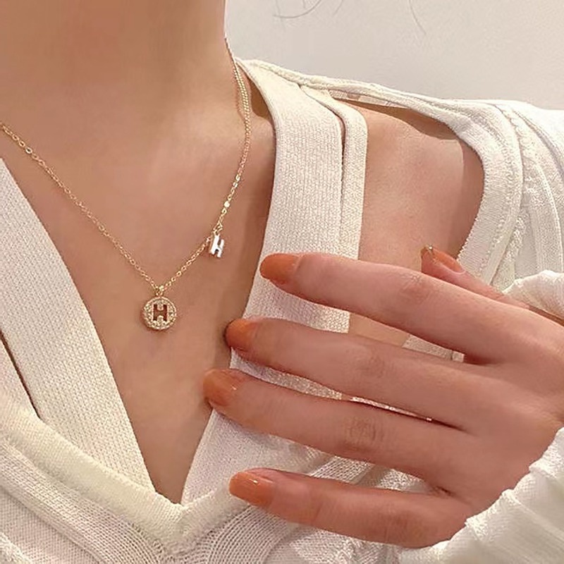 Vòng cổ Mặt Chữ H Thời Trang Hàn Quốc Sang Trọng Cho Nữ