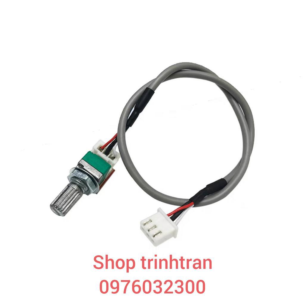 Chiết áp 2.5mm kèm jack kết nối 3 chân chống nhiễu dài 30cm dùng cho bảng mạch khuếch đại công suất.