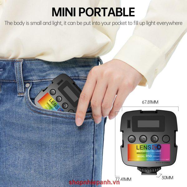 Đèn led lensgo R50 RGB mini