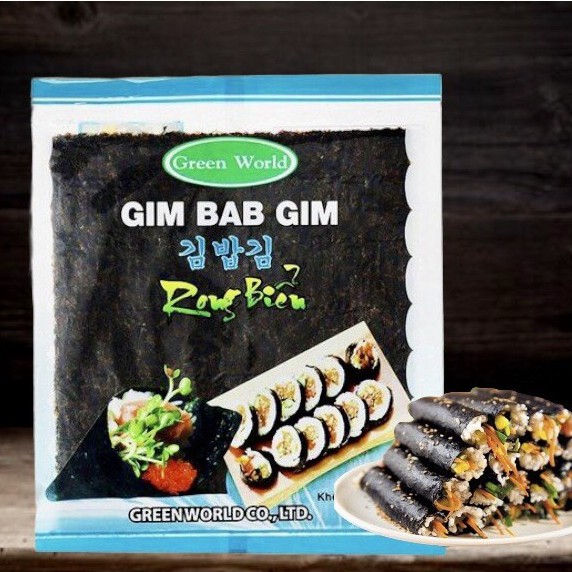 RONG BIỂN LÀM CƠM CUỘN SHUSHI GREEN WORLD GÓI 10 LÁ