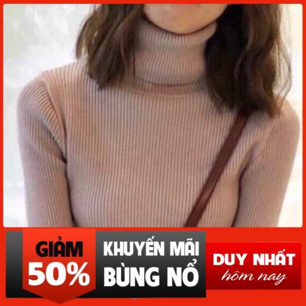 Áo len nữ cổ lọ ,cổ bẻ , áo len gân nhiều màu kiểu Hàn Quốc ( Len loại 1 )