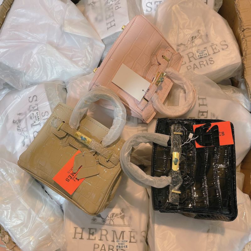 Túi B.Kinnn da rắn bóng size 20 chất siêu đẹp