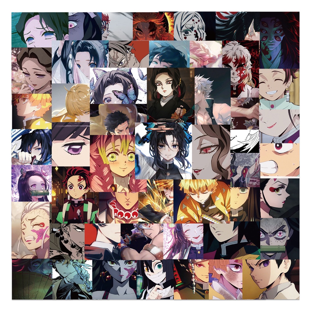 54/25/10 Sticker Anime Demon Slayer Dán Trang Trí Đa Năng