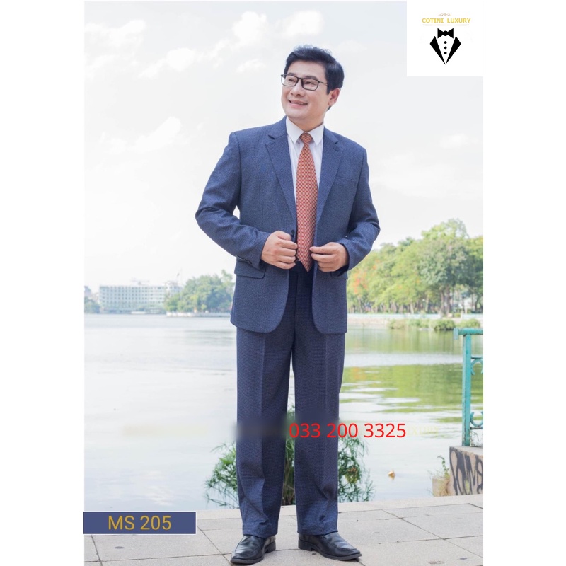 Bộ vest trung niên trung tuổi cao cấp chất liệu tuýt si cao cấp 2023