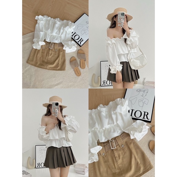 [NEW]ÁO BÈO TRỄ VAI TAY LOE “DARA TOP” TIỂU THƯ