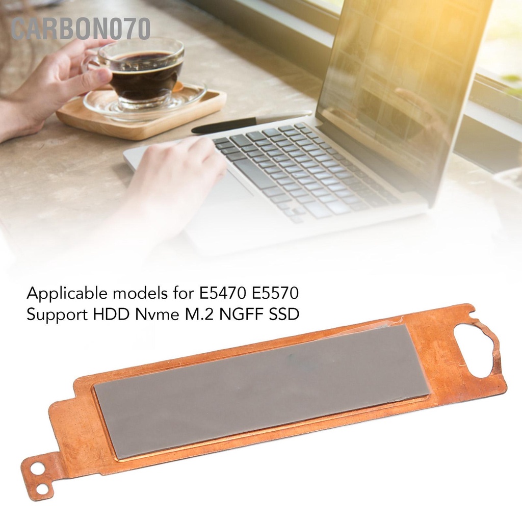 Carbon070 Nắp tản nhiệt SSD M.2 với giá đỡ cho E5470 E5570 bằng hợp kim nhôm thực tế Caddy