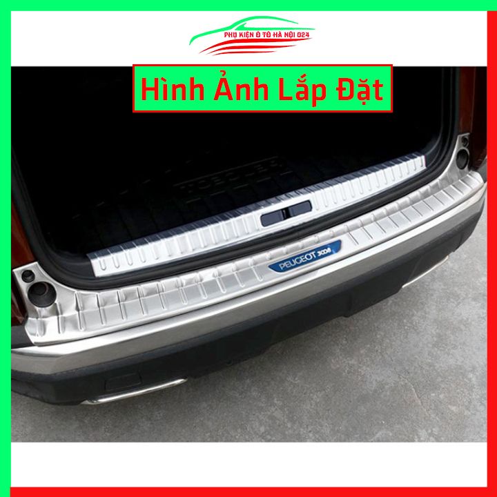 Ốp chống trầy cốp Peugeot 3008 Inox chống trầy bảo vệ xe