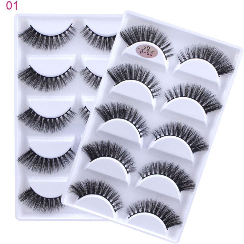 ESPO Set 5 Cặp Lông Mi Giả SKONHED 3D Dài Chuyên Dụng Trang Điểm