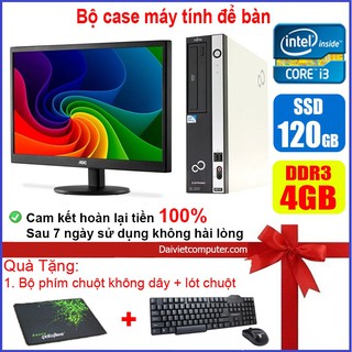 Mua Bộ case máy tính để bàn Fujitsu CPU Core i7 / i5 / i3 / Ram 4GB / SSD 120GB / 240G + Màn hình 17 inch