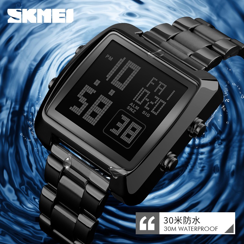 Đồng Hồ Điện Tử SKMEI 1369 Màn Hình LED Chống Nước Sang Trọng Cho Nam | BigBuy360 - bigbuy360.vn