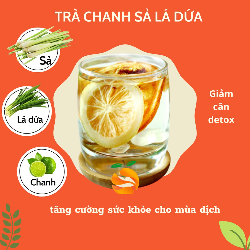Trà chanh sả lá dứa - thức uống tăng cường sức khỏe cho mùa dịch, tăng sức đề kháng, detox giảm cân