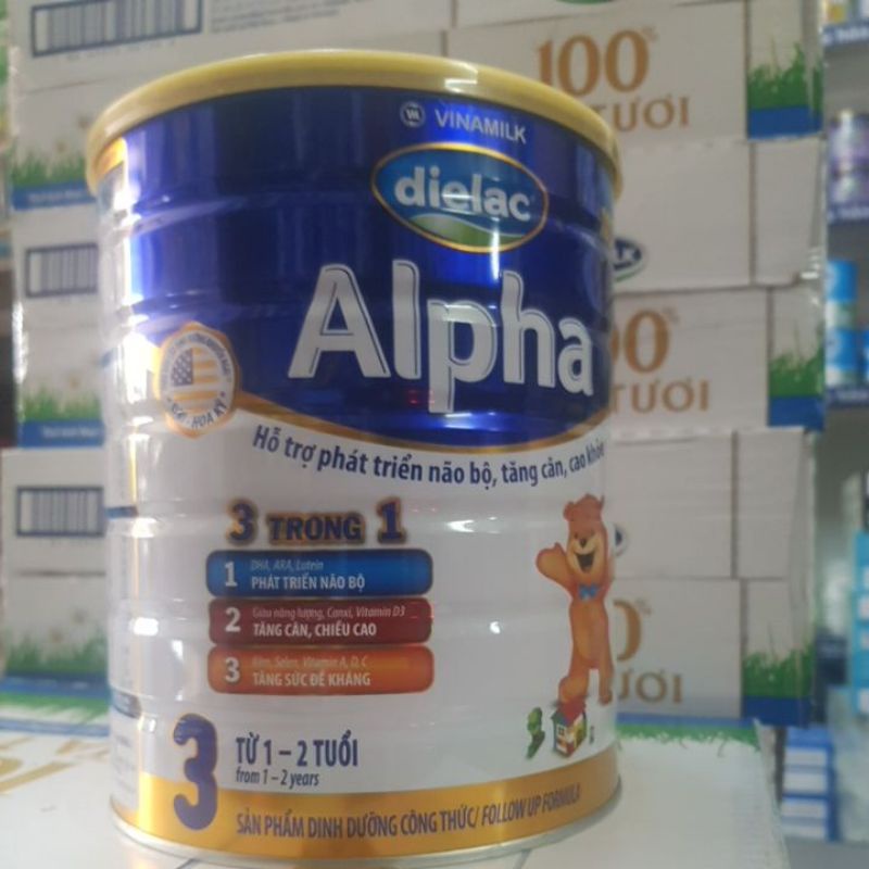 Sữa bột vinamilk dielac Alpha 3 lon 1kg5