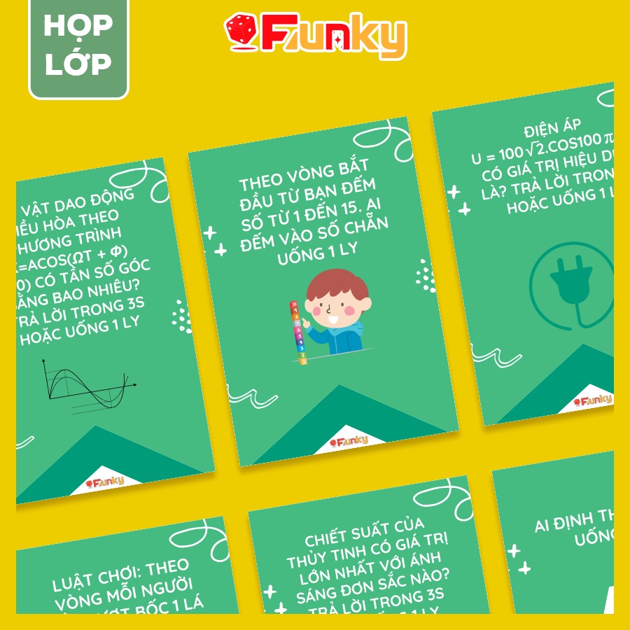 Bộ Bài “Họp Lớp” Môn “Vật Lý” 7Funky. Drinking Game Ôn Bài Trên Bàn Nhậu Vui Quên Lối Về